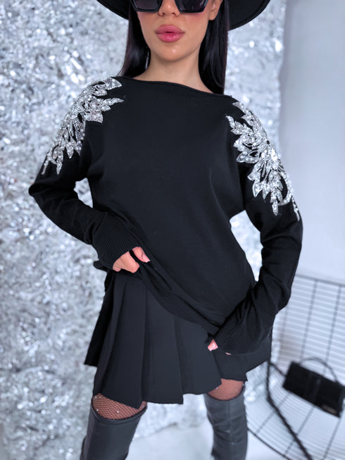 Jumper "FESTIVE W2405" - BLACK